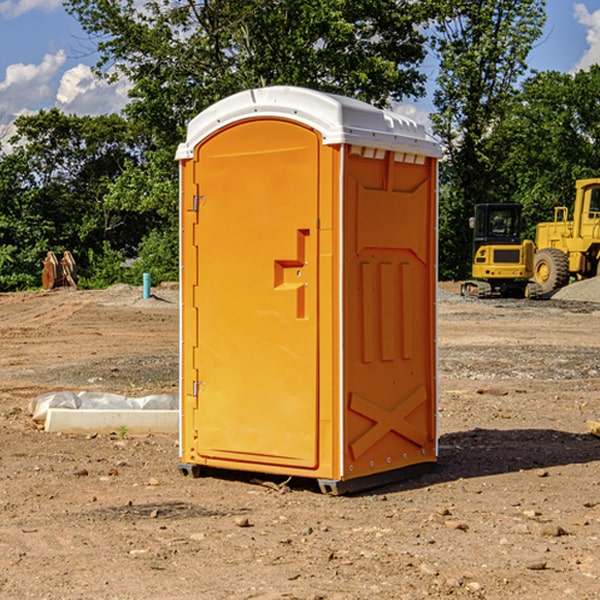 how often are the porta potties cleaned and serviced during a rental period in Relampago Texas